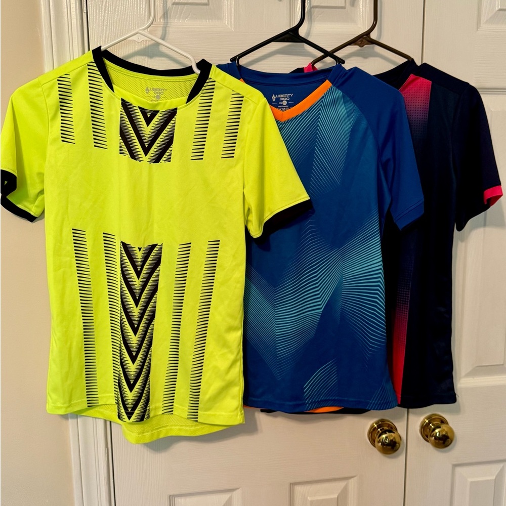 3 Pack Youth XL V-Neck Dry Fit T-Shirts – Performance Athletic Tees
